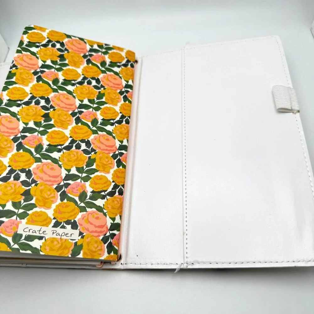Crate Paper Floral Journal Cover With 2 Inserts Tassel Closure